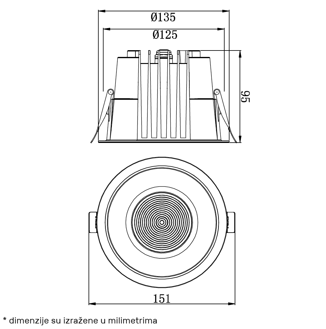 LED SVETILJKA CPS-Y4A12-D23 3000/4000/5000K 12W IP65 - Image 2