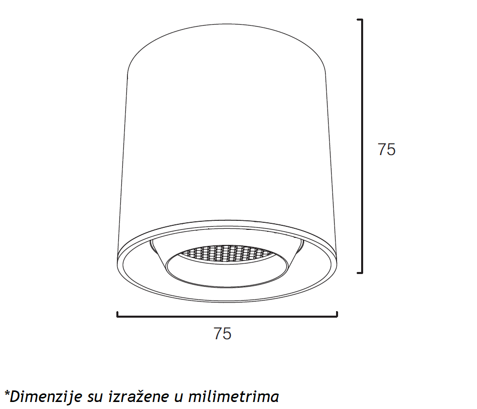 MAGNETIC SLIM SVETILJKA LED26 - YT80 6W 3000K 24° 48V DC CRNA - Image 2